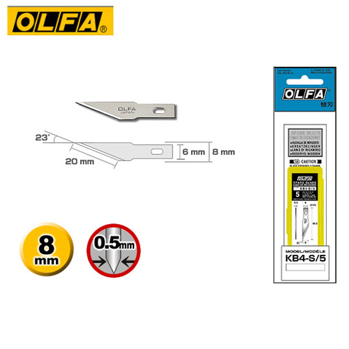 OLFA  KB4-S/5  專業用筆刀刀片 (5片入) / 包