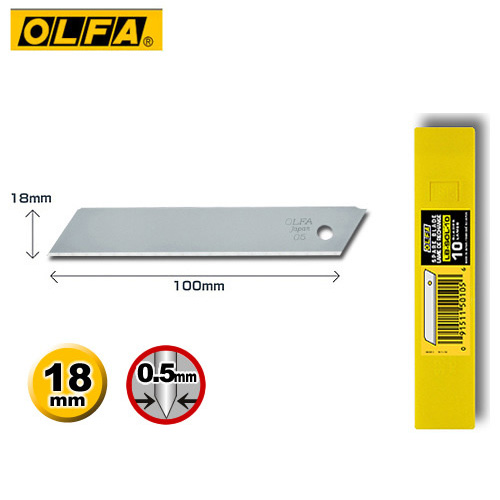 OLFA  LB-SOL-10  大型無折痕美工刀片 (10片裝) / 盒