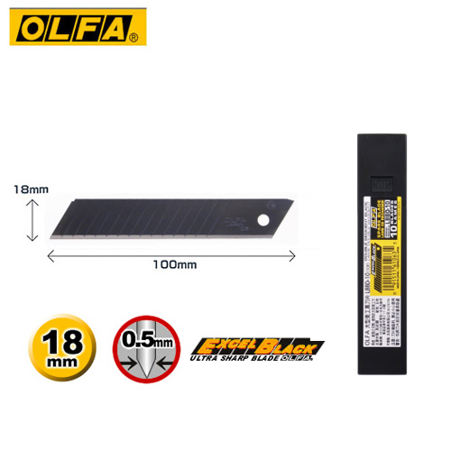 OLFA  LBBD-10  大型15截超銳黑刃美工刀片 (10片裝)  / 盒