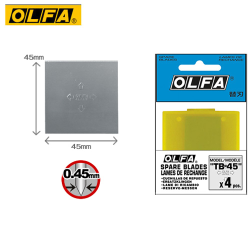OLFA  TB-45型  刮刀替刃  (4片入) / 包