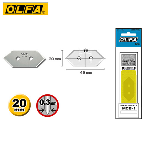 OLFA   MCB-1  畫框45角切割刀片  (5片入) / 包
