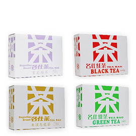 名仕系列: 綠茶 凍頂烏龍茶 茉莉綠茶 紅茶 (袋茶防潮包) / 箱