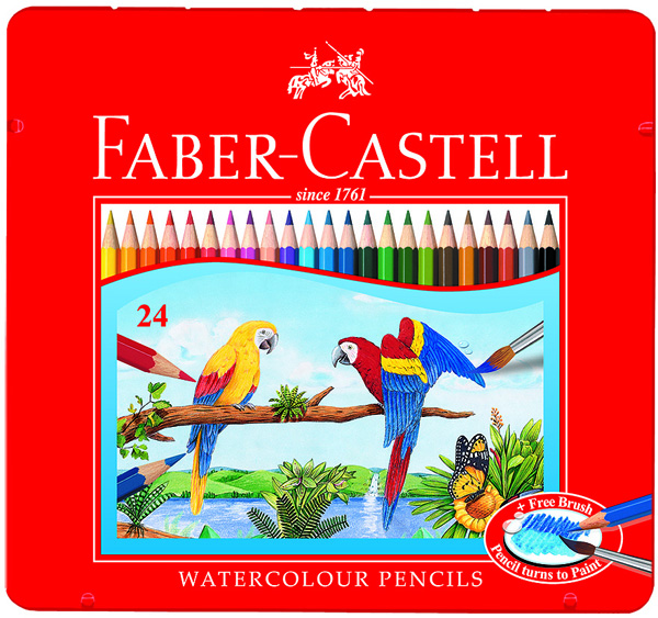 {振昌文具}Faber-Castell 輝柏 115925 水性彩色鉛筆 (鐵盒裝) 24色入 / 盒