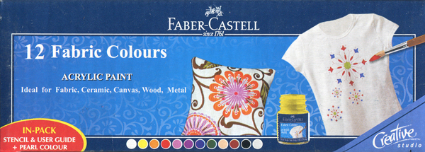 {振昌文具}Faber-Castell 輝柏 1410507 畫布彩繪顏料12色入 / 盒