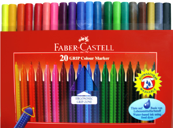 {振昌文具}Faber-Castell 輝柏 155320 握得住抗壓三角筆桿彩色筆20色入 / 盒