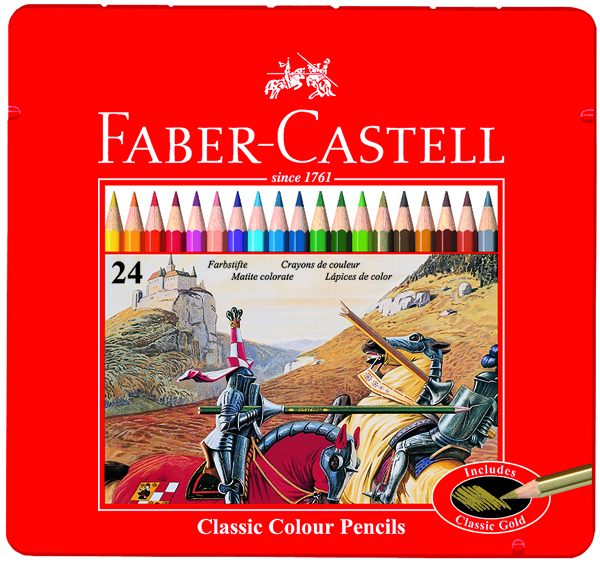 {振昌文具} Faber-Castell 輝柏 115845 油性彩色鉛筆 (鐵盒裝) 24色入 / 盒