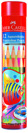 {振昌文具}Faber-Castell 輝柏 115912 水彩色鉛筆精緻棒棒筒 -12色 / 筒