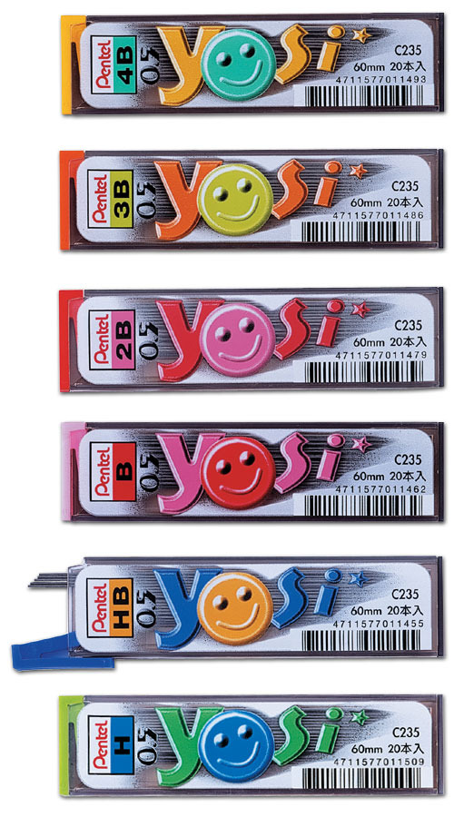 {振昌文具}【Pentel飛龍】C235 YOSI系列自動鉛筆筆芯 0.5mm -10管入 / 盒