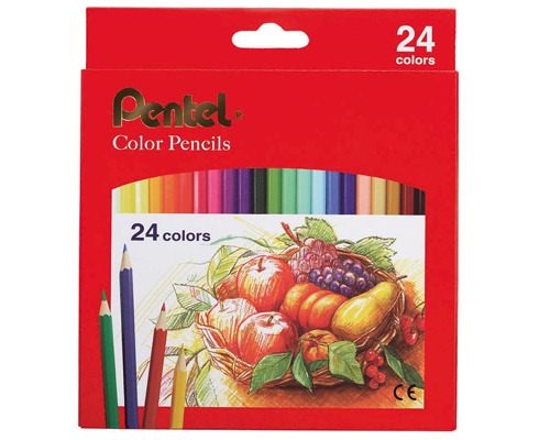 {振昌文具}【Pentel飛龍】CB8-24T 色鉛筆24色 / 盒