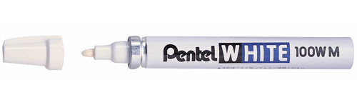 {振昌文具}【Pentel飛龍】X100W-M WHITE 白色油漆筆 - 中 2.5mm / 支