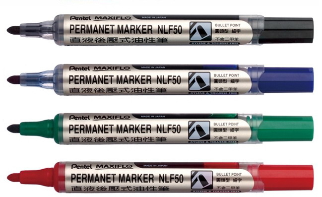 {振昌文具}【Pentel飛龍】NLF50 RoHS MAXIFLO 圓頭後壓式油性筆1.9mm / 支
