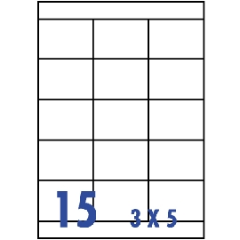 裕德3合1電腦標籤15格直角 1000張/包 US4278
