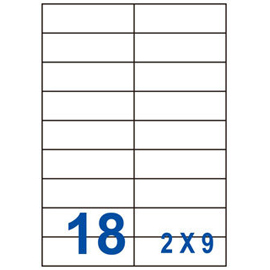 裕德3合1電腦標籤18格直角 100張/包 UW10533