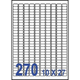 裕德3合1電腦標籤270格圓角 100張/包 US4343