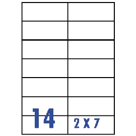 裕德3合1電腦標籤14格直角 20張/包 US4674