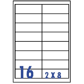 裕德3合1電腦標籤16格直角 20張/包 US4672