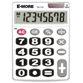 {振昌文具}E-MORE 商用 計算機 MS-108L /台 (顏色隨機出)