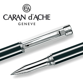 【請先來電洽詢庫存】CARAN d'ACHE 瑞士卡達 VARIUS 維樂斯中國漆鋼珠筆(黑)銀 / 支