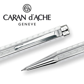 【預購，請先來電洽詢庫存】CARAN d'ACHE 瑞士卡達 ECRIDOR 艾可朵V型麥紋自動鉛筆 0.7 (鈀金) / 支