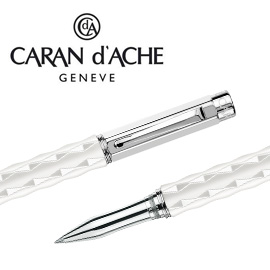 【請先來電洽詢庫存】CARAN d'ACHE 瑞士卡達 VARIUS 維樂斯陶瓷鋼珠筆(白) / 支