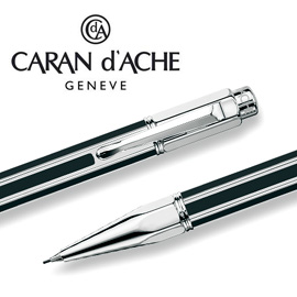 【請先來電洽詢庫存】CARAN d'ACHE 瑞士卡達 VARIUS 維樂斯中國漆自動鉛筆(黑)銀 / 支