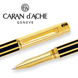 【請先來電洽詢庫存】CARAN d'ACHE 瑞士卡達 VARIUS 維樂斯中國漆鋼珠筆(黑)金 / 支