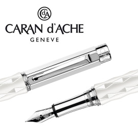 【請先來電洽詢庫存】CARAN d'ACHE 瑞士卡達 VARIUS 維樂斯陶瓷鋼筆(白)-M / 支