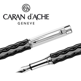 【請先來電洽詢庫存】CARAN d'ACHE 瑞士卡達 VARIUS 維樂斯陶瓷鋼筆(黑)-B / 支