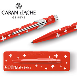 【請先來電洽詢庫存】CARAN d'ACHE 瑞士卡達 849 Totally Swiss 原子筆(瑞士國旗) / 支