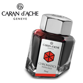 【請先來電洽詢庫存】CARAN d'ACHE 瑞士卡達 Chromatics 色彩墨水. 紅 / 瓶