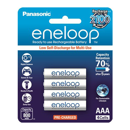 Panasonic 國際牌 eneloop 即可用充電池 4號BK-4MCCE2BTW 日本製 4入/卡