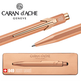 【請先來電洽詢庫存】CARAN d'ACHE 瑞士卡達 849 BRUT ROSE 原子筆(金屬禮盒) / 支