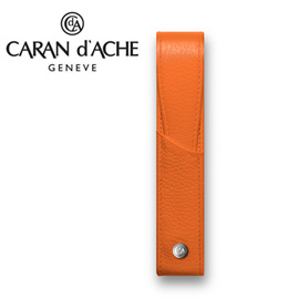 【請先來電洽詢庫存】CARAN d'ACHE 瑞士卡達 LEMAN 利曼系列 小牛皮筆套. 橙(1)