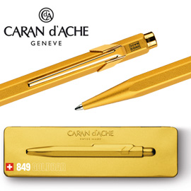 【請先來電洽詢庫存】CARAN d'ACHE 瑞士卡達 849 GoldBar 原子筆 / 支
