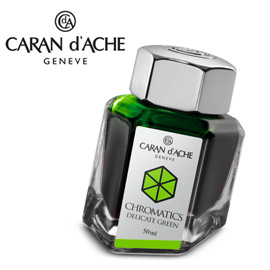 【請先來電洽詢庫存】CARAN d'ACHE 瑞士卡達 Chromatics 色彩墨水. 雅緻綠 / 瓶
