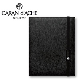 【請先來電洽詢庫存】CARAN d'ACHE 瑞士卡達 LEMAN 利曼系列 小牛皮A5筆記本. 黑