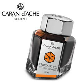 【請先來電洽詢庫存】CARAN d'ACHE 瑞士卡達 Chromatics 色彩墨水. 鮮桔 / 瓶