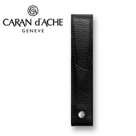 【請先來電洽詢庫存】CARAN d'ACHE 瑞士卡達 LEMAN 利曼系列 小牛皮筆套. 黑(1)