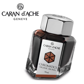【請先來電洽詢庫存】CARAN d'ACHE 瑞士卡達 Chromatics 色彩墨水. 桔棕 / 瓶