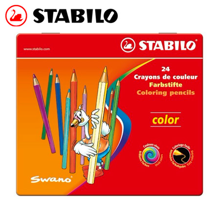 {振昌文具}【請先來電洽詢庫存】STABILO 德國天鵝 Color 系列六角形色鉛筆(1824/77) 24色 / 盒