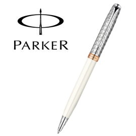 【母親節優雅獻禮】 Parker 派克 商籟女性系列原子筆 / 羽絨白夾  P0947340