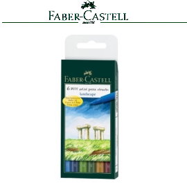 Faber-Castell 輝柏 167105  PITT藝術筆 景觀色系 6支/套