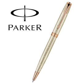 Parker 派克 商籟系列原子筆 / 純銀格玫瑰金夾  P1859482