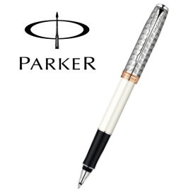 【母親節優雅獻禮】Parker 派克 商籟女性系列鋼珠筆 / 羽絨白夾  P0947330