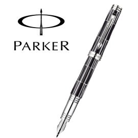 Parker 派克 尊爵系列鋼筆 / 麗黑格紋白夾 P1876380  P1876391