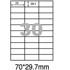 阿波羅 WL-9230 影印用自黏 標籤紙 (30格/1包A4~20張入)