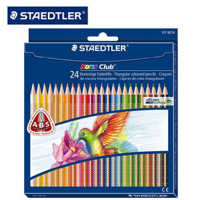 施德樓 MS127NC24 快樂學園 三角舒寫油性色鉛筆 24色入/盒