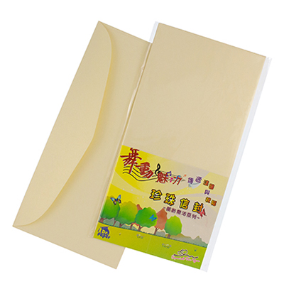 珍珠信封-繽紛樂活系列76x38dm(奶油黃)38-06