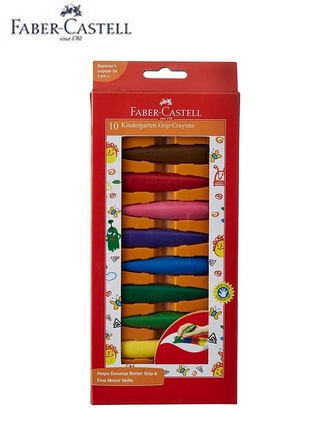 {振昌文具}【Faber-Castell】122710 學齡子彈可擦拭蠟筆 10色 /盒