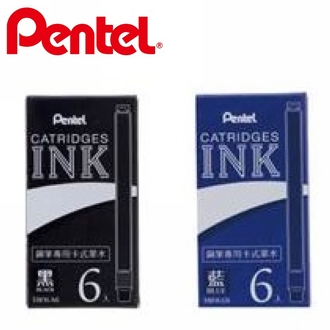 【Pentel飛龍】TRFR 德拉迪鋼筆墨水管  6盒/組